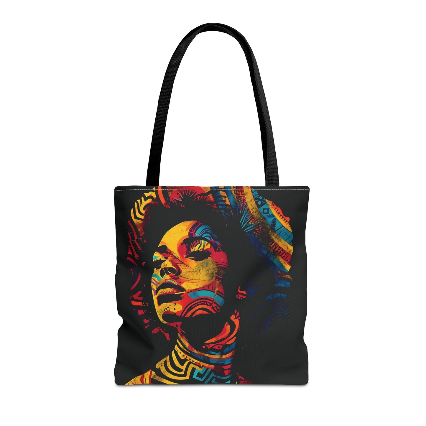Tribal Print Afro Woman Tote Bag