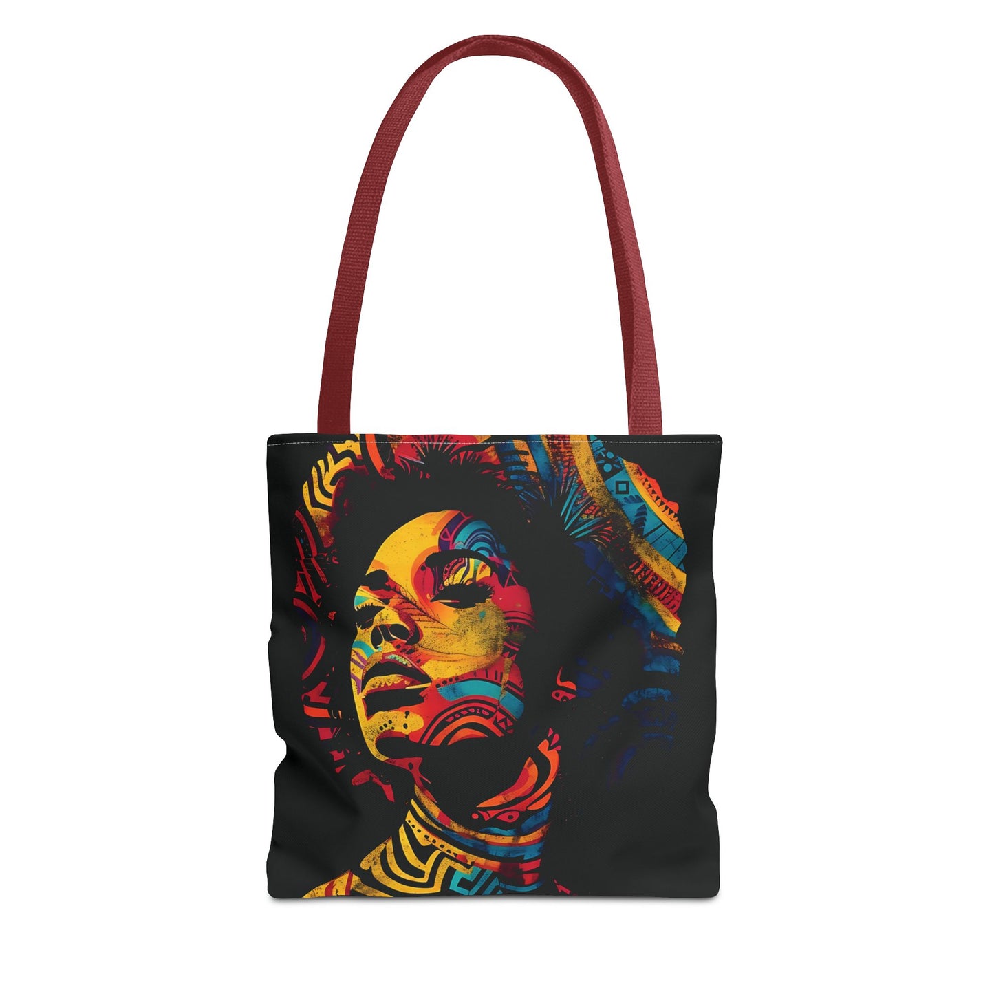 Tribal Print Afro Woman Tote Bag