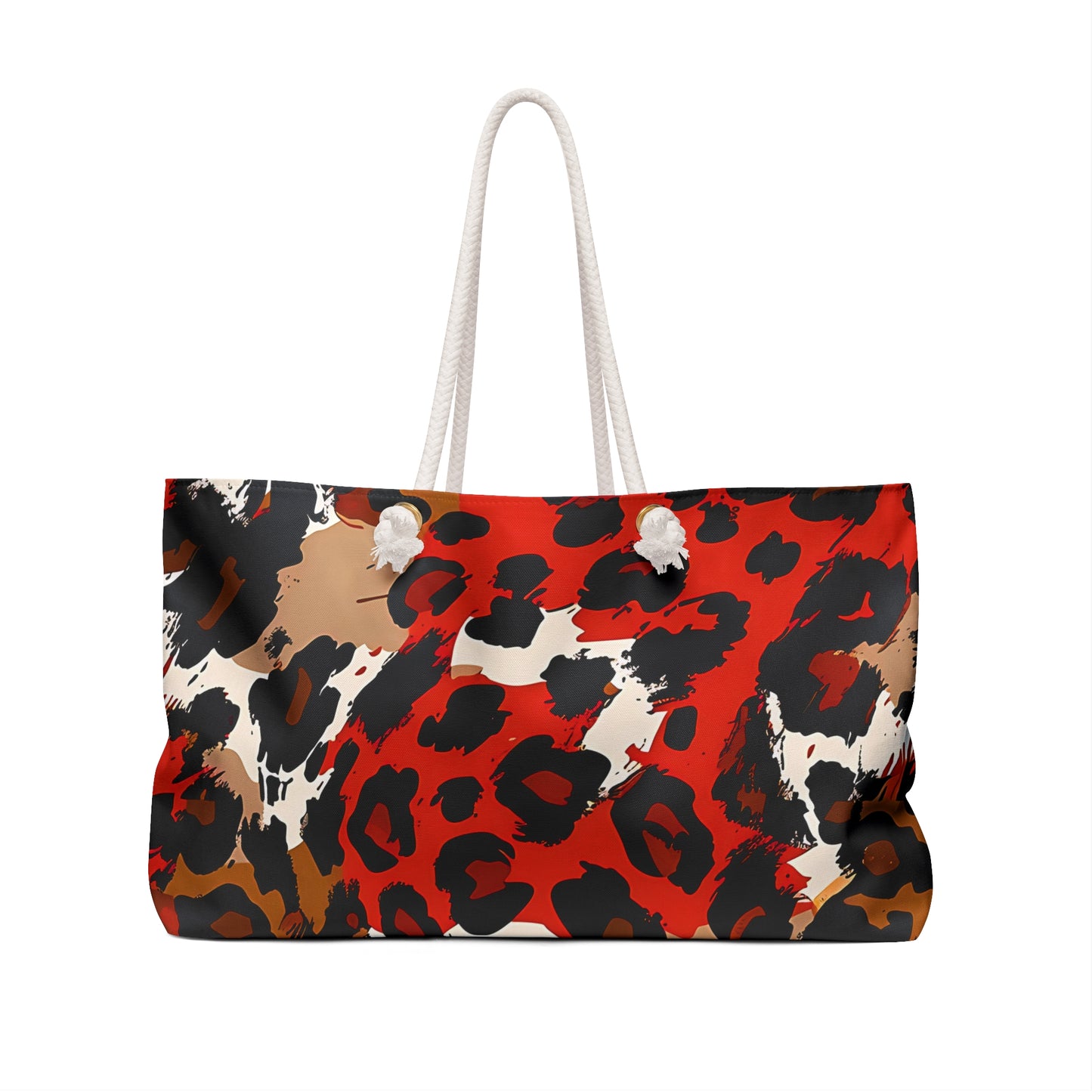 Crimson Leopard Weekender Bag