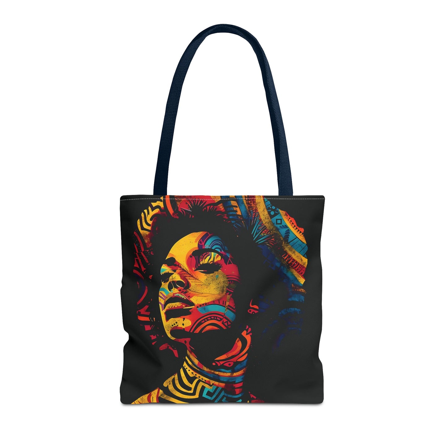 Tribal Print Afro Woman Tote Bag