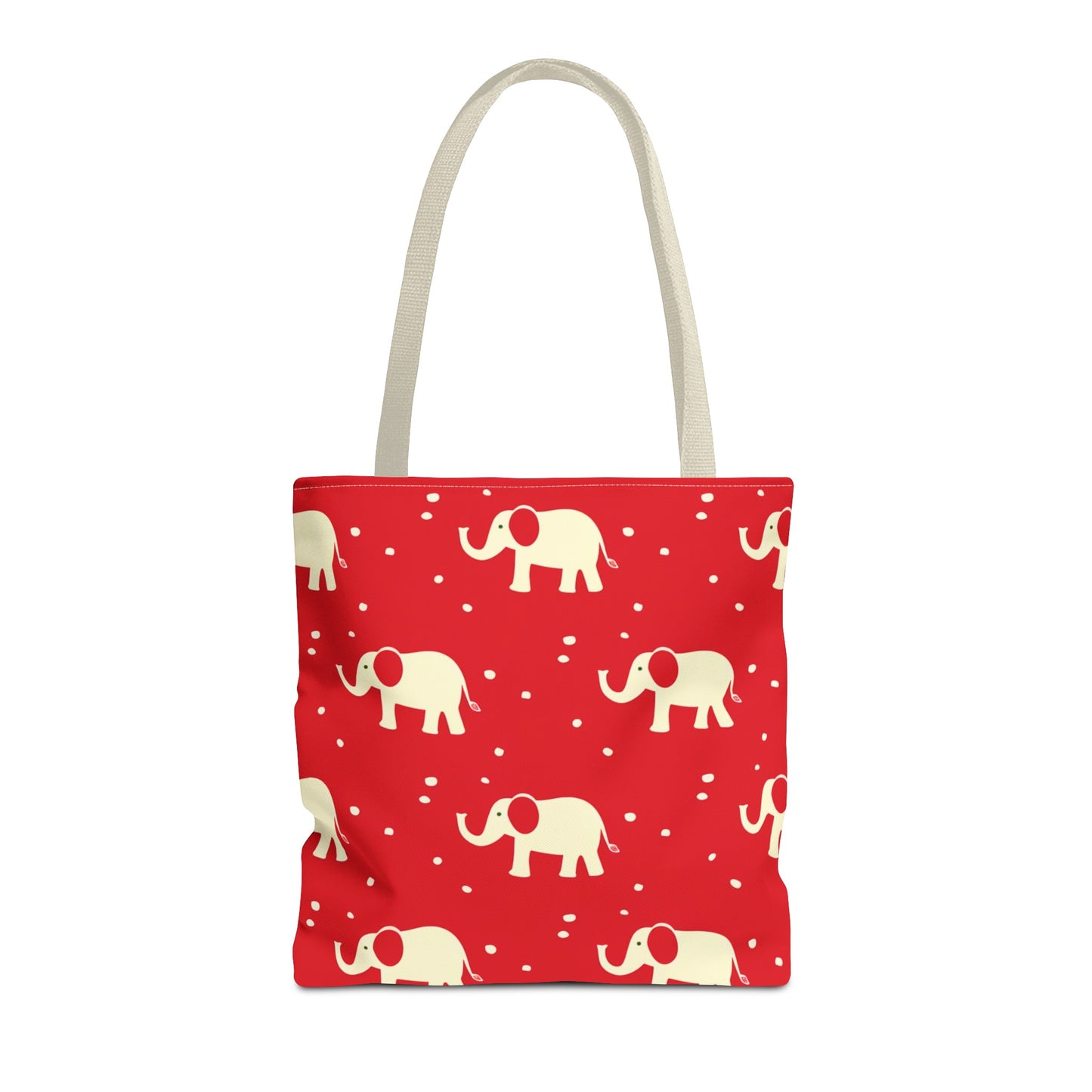 Cream Elephant Tote Bag