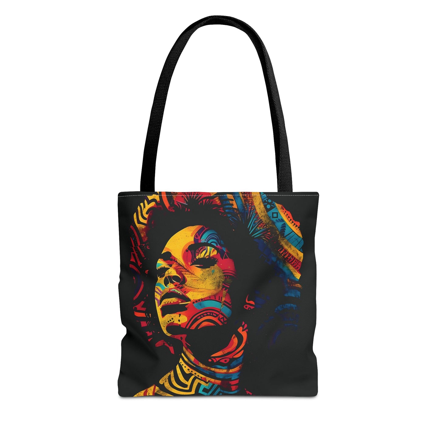 Tribal Print Afro Woman Tote Bag