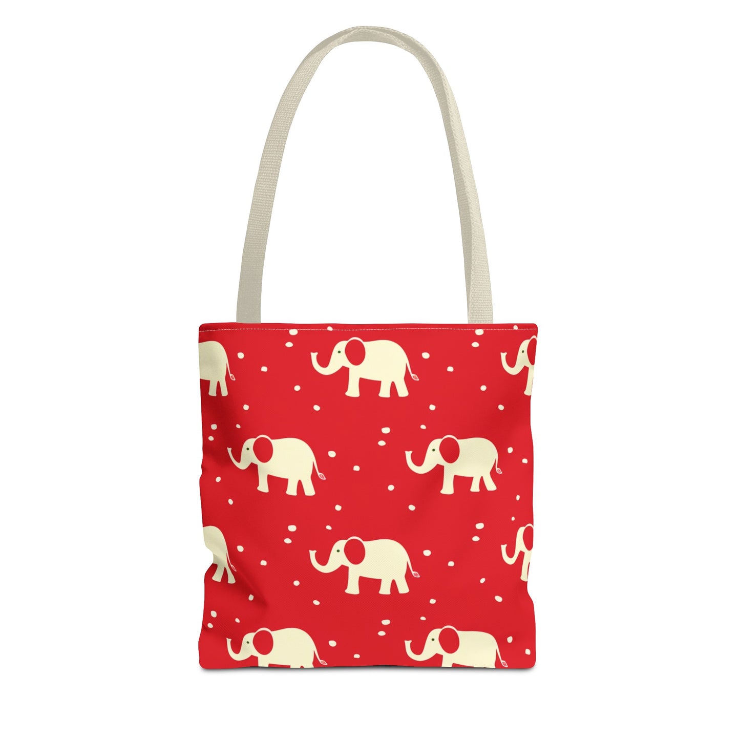 Cream Elephant Tote Bag