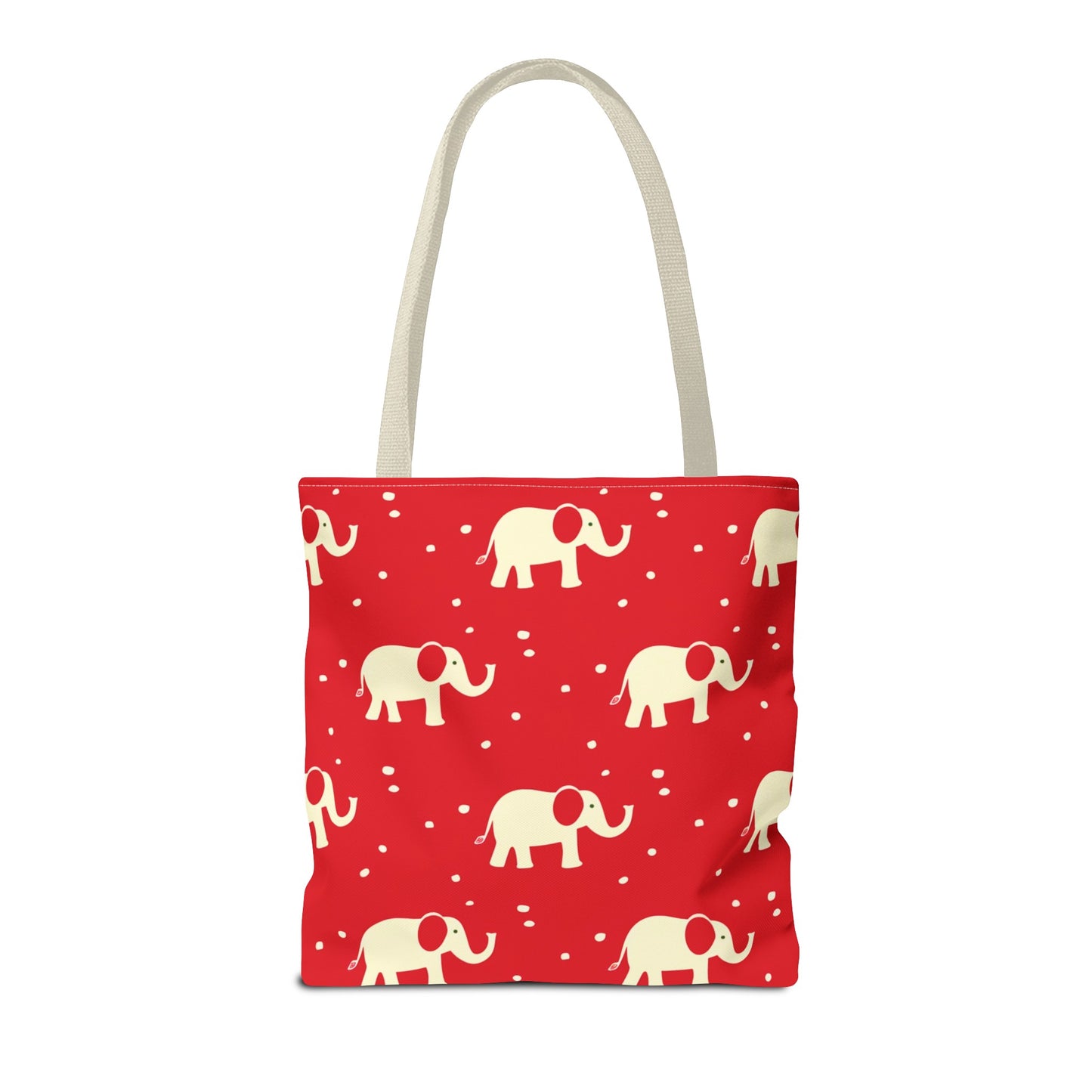 Cream Elephant Tote Bag