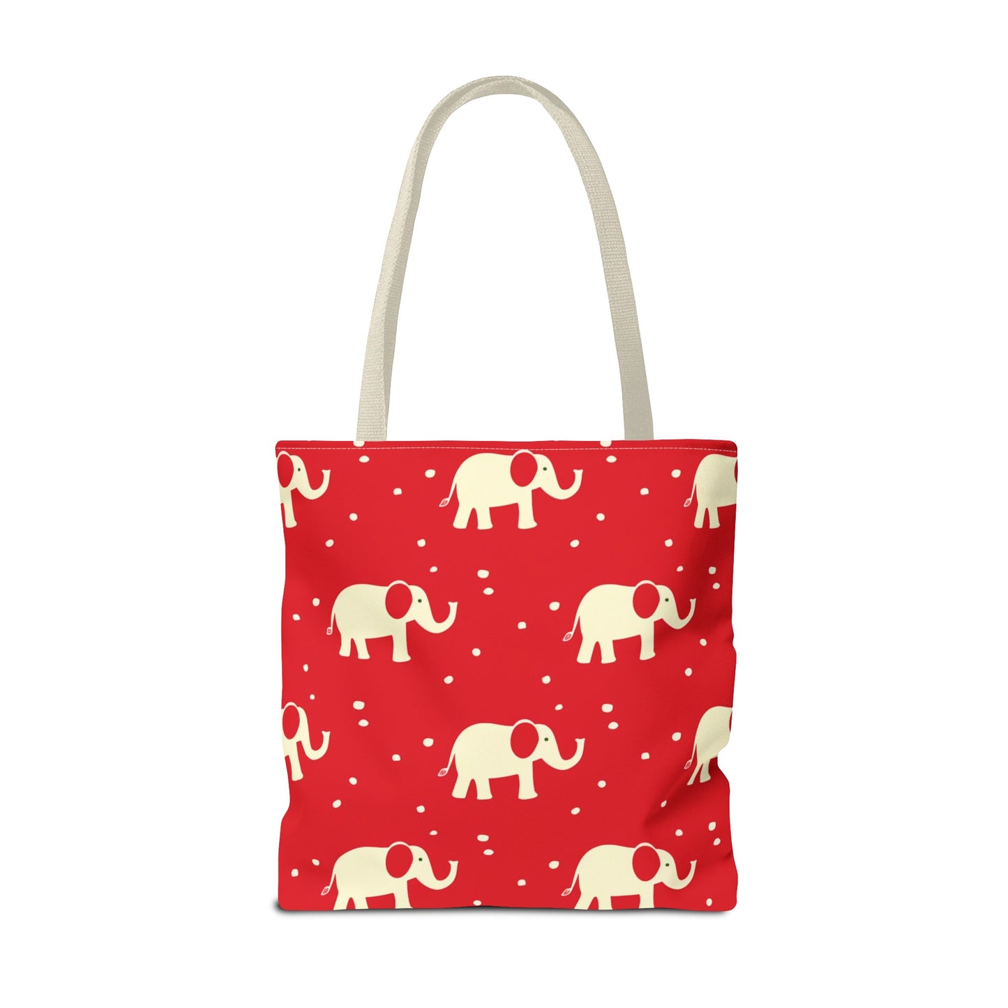 Cream Elephant Tote Bag