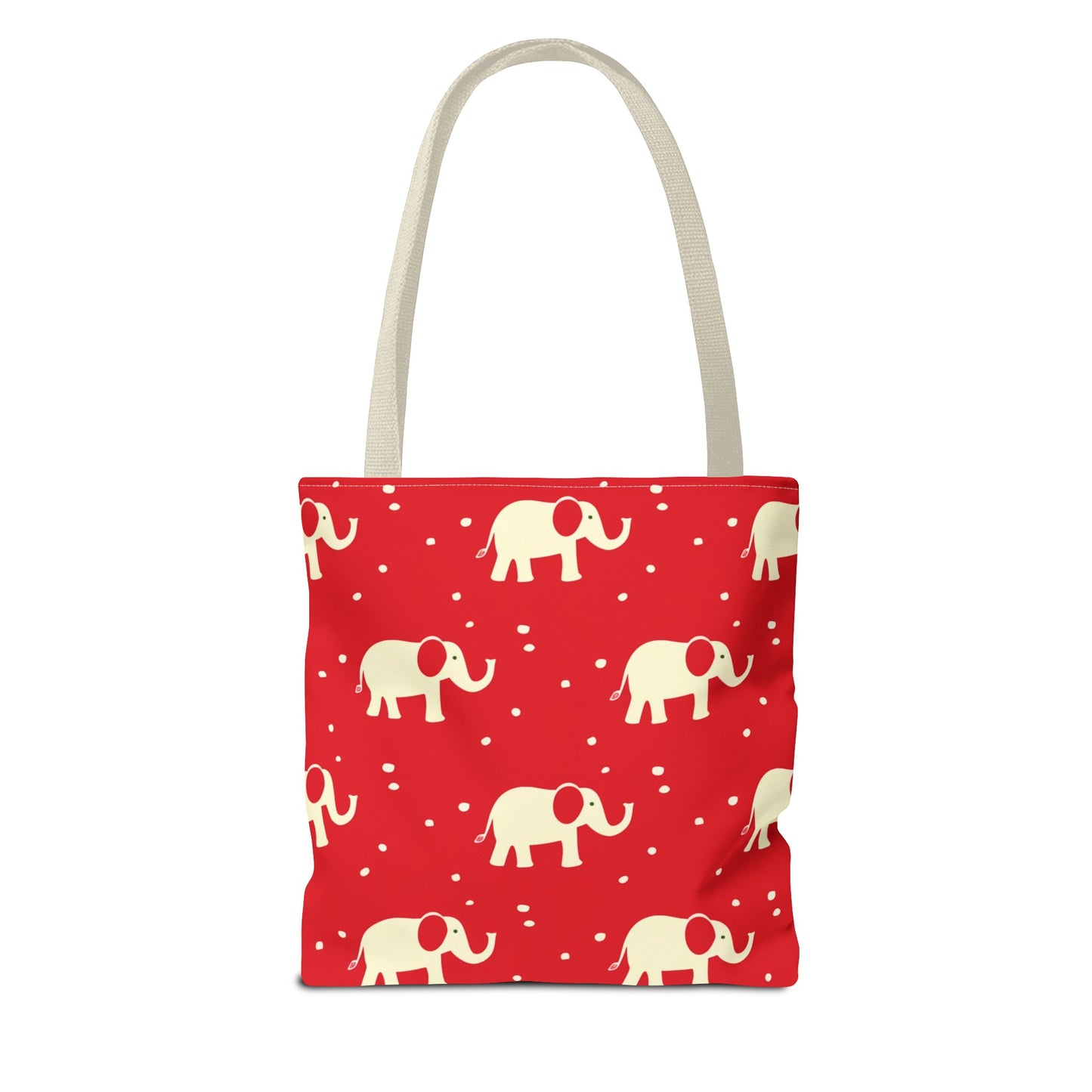 Cream Elephant Tote Bag