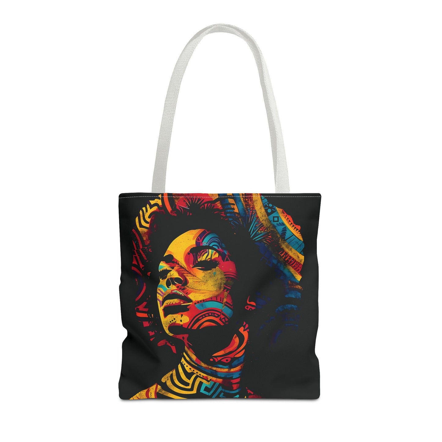 Tribal Print Afro Woman Tote Bag