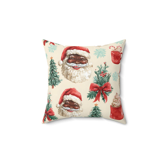 Santa Claus Throw Pillow | Christmas Holiday Decorative Pillow | Festive Santa Cushion | Cozy Winter Home Decor | Christmas Living Room Pillow