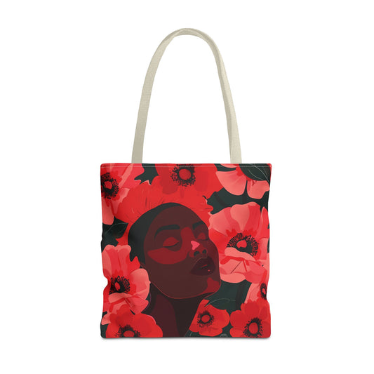 Blossoming Black Beauty Tote Bag