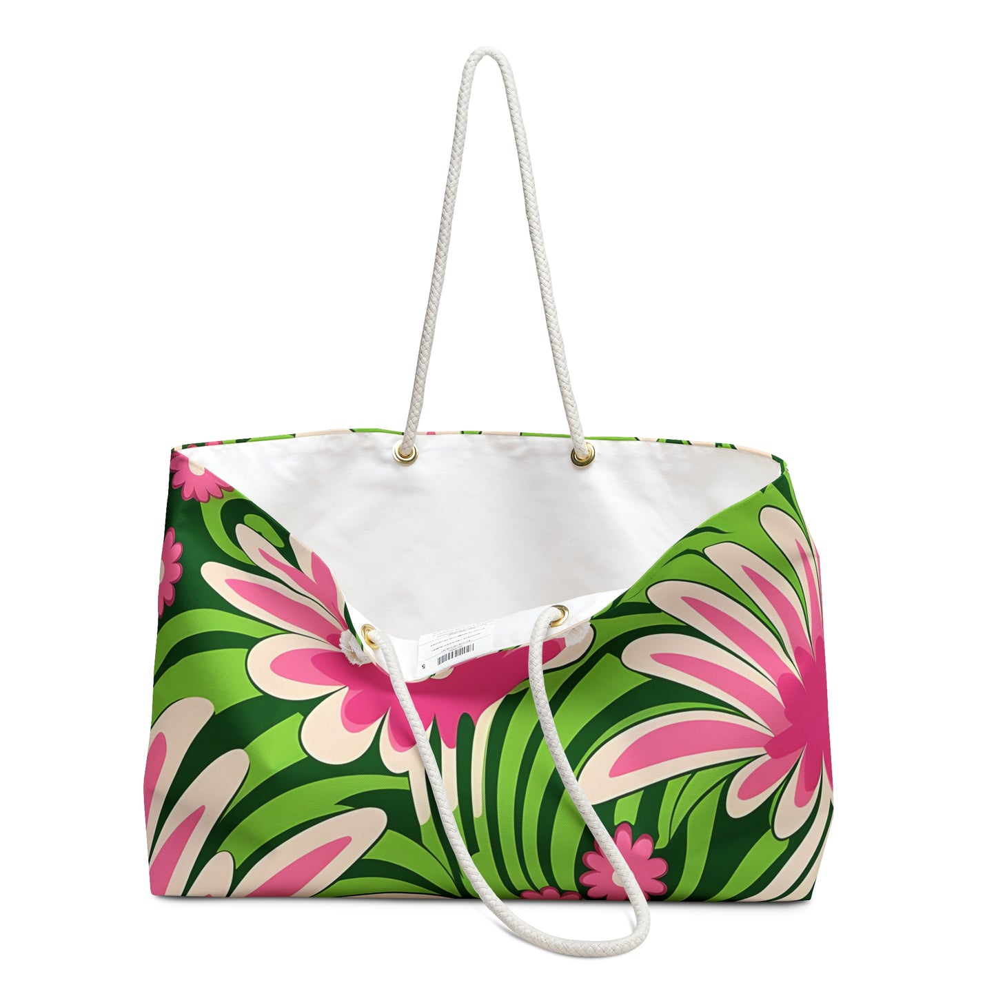 Pink Flower Weekender Bag