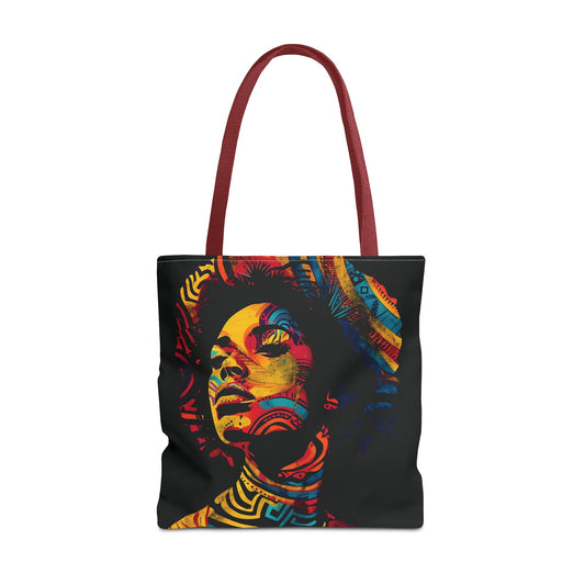 Tribal Print Afro Woman Tote Bag