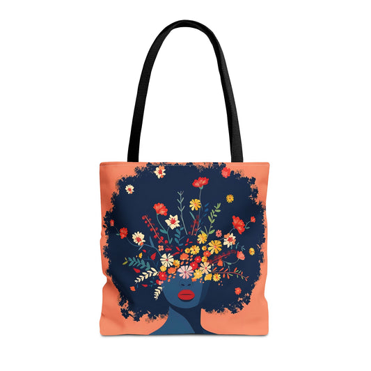 Blooming Afro Tote Bag