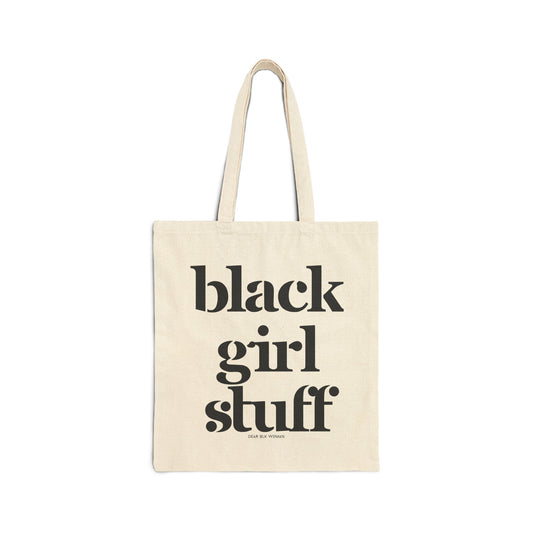 Black Girl Stuff Canvas Tote Bag