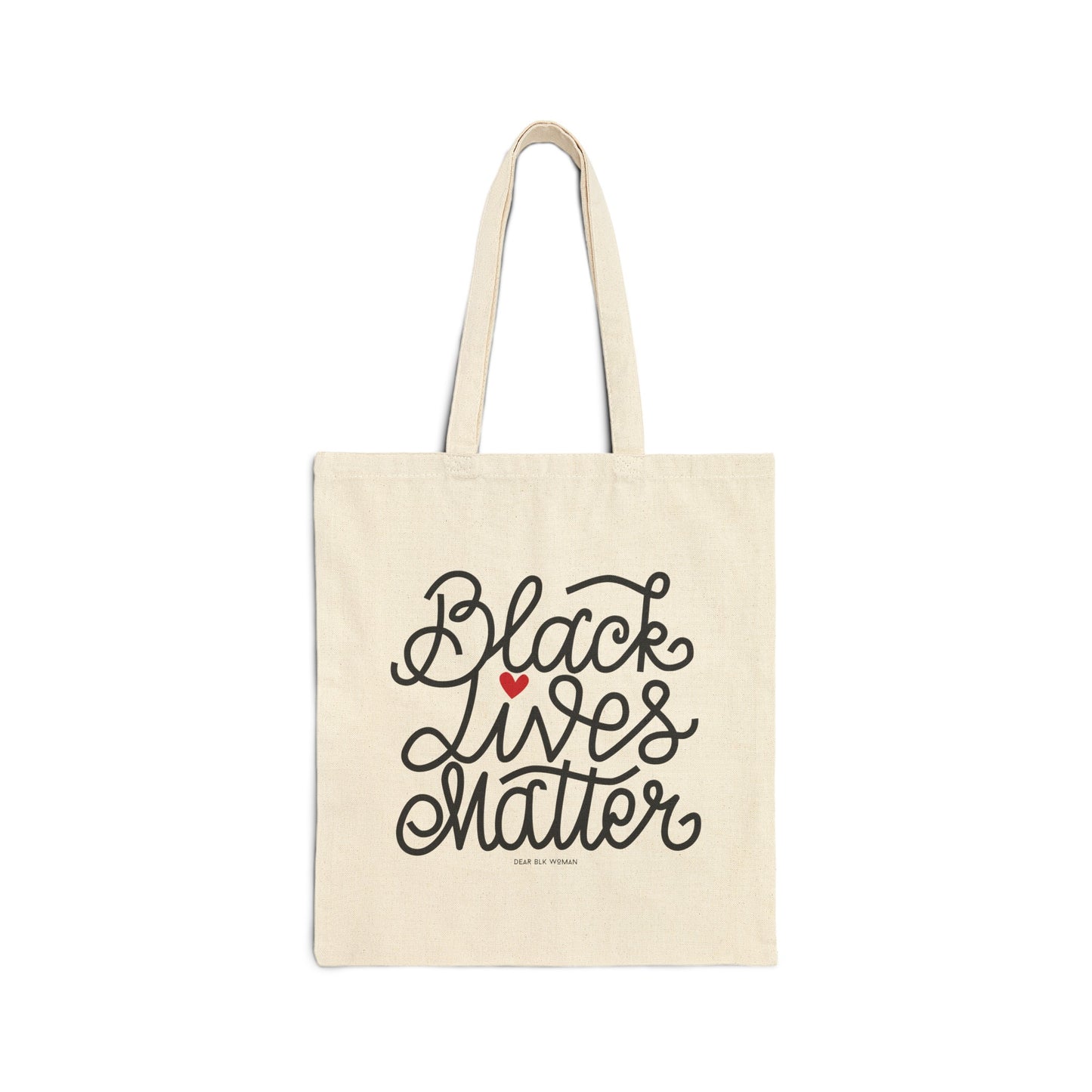 Black Lives Matter Heart Canvas Tote Bag