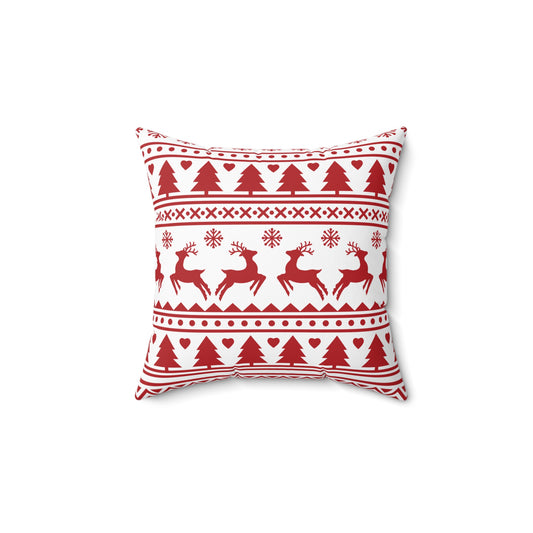 Reindeer Holiday Decorative Throw Pillow