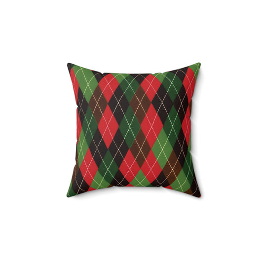 Argyle Kwanzaa Holiday Throw Pillow