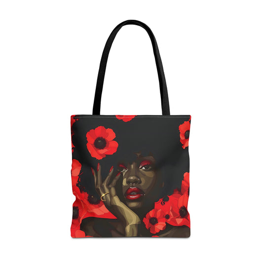 Red Flower Beauty Tote Bag