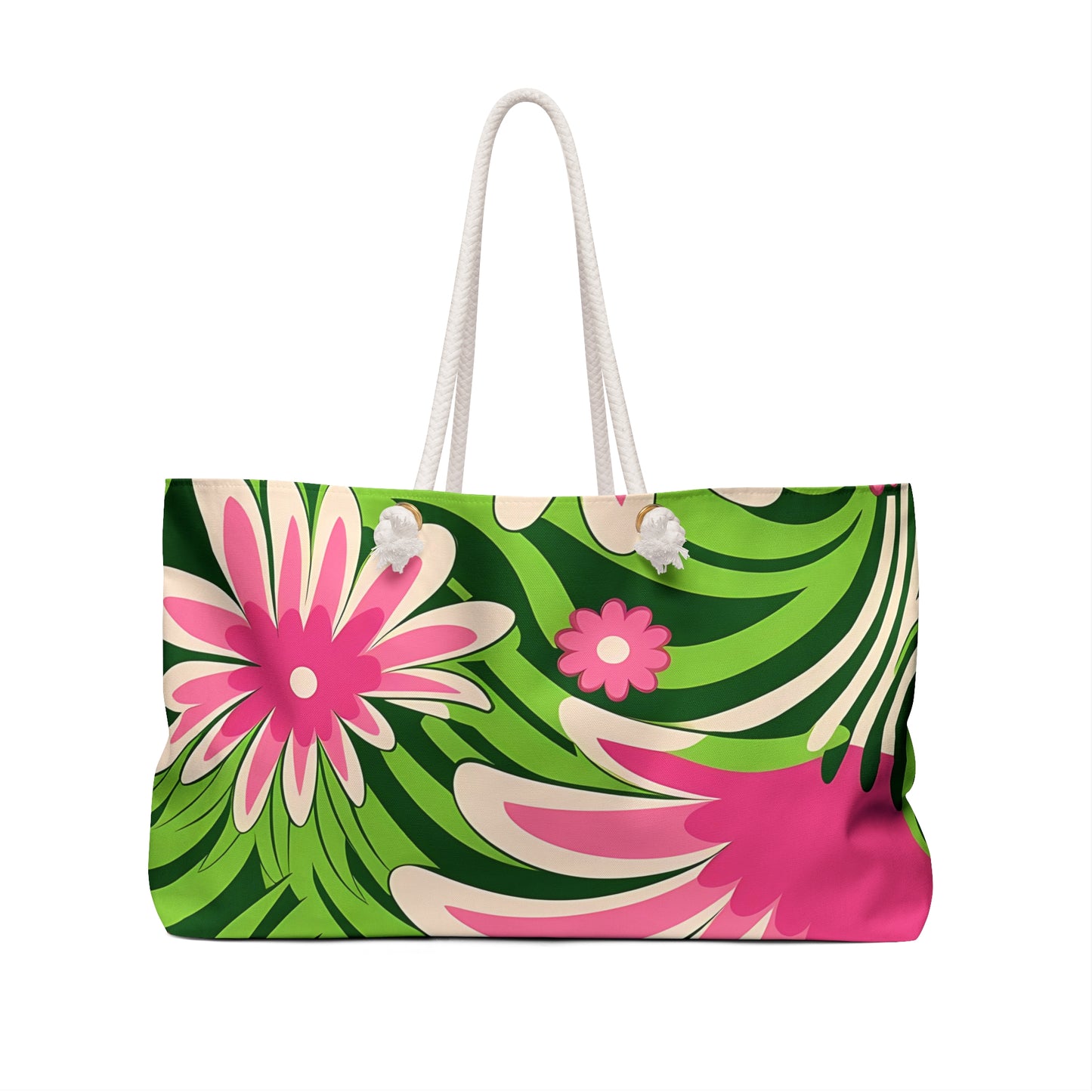 Pink Flower Weekender Bag