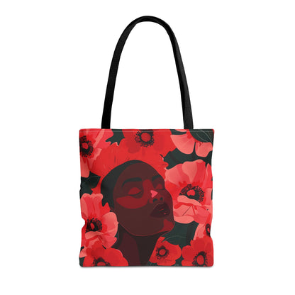 Blossoming Black Beauty Tote Bag