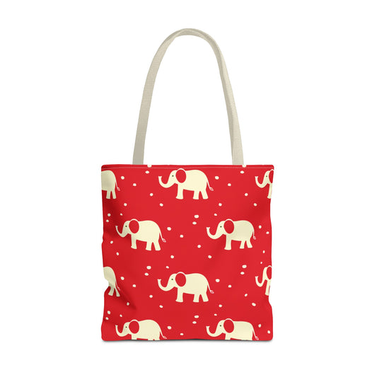 Cream Elephant Tote Bag