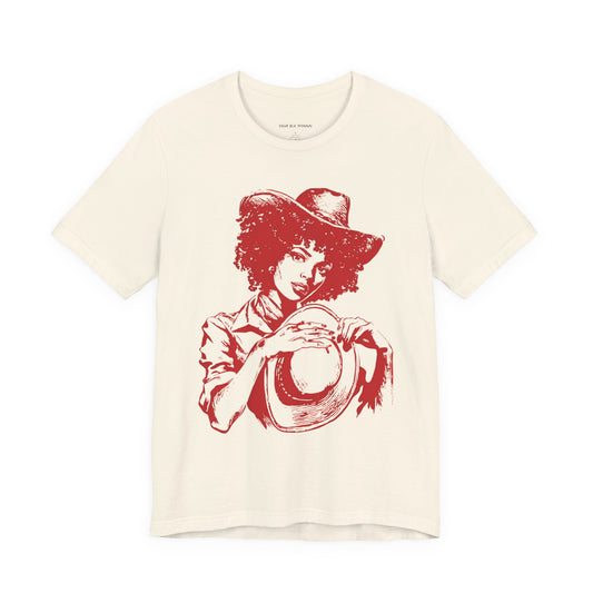 Cowgirl Graphic Tee | Western Black Woman T-Shirt for Women | Rodeo Country Shirt | Southern Style Top