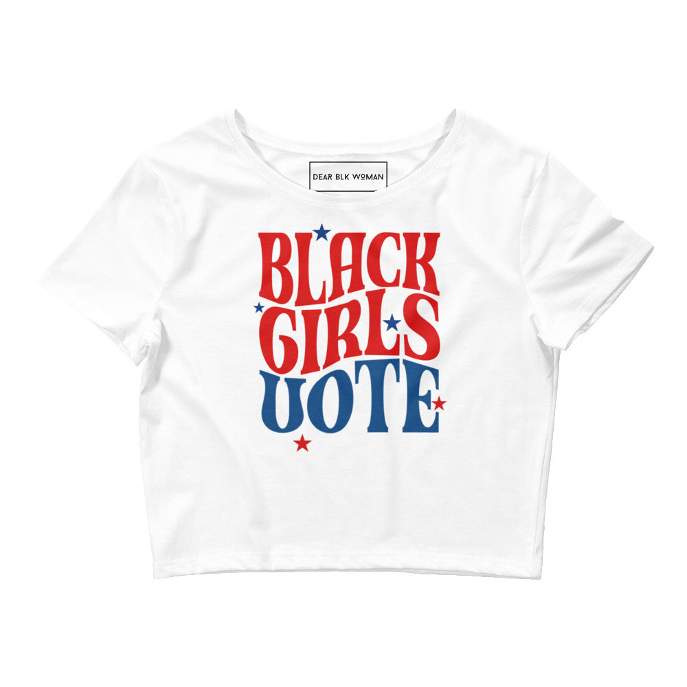 Black Girls Vote Fitted Crop Tee