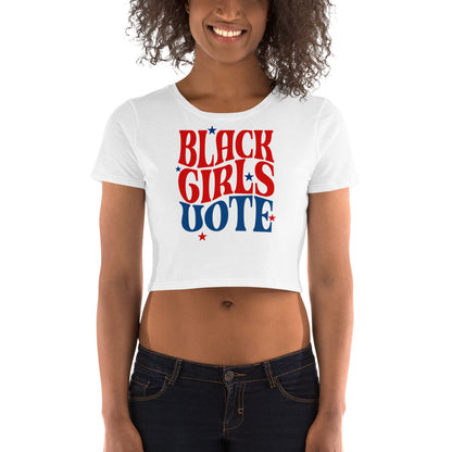 Black Girls Vote Fitted Crop Tee